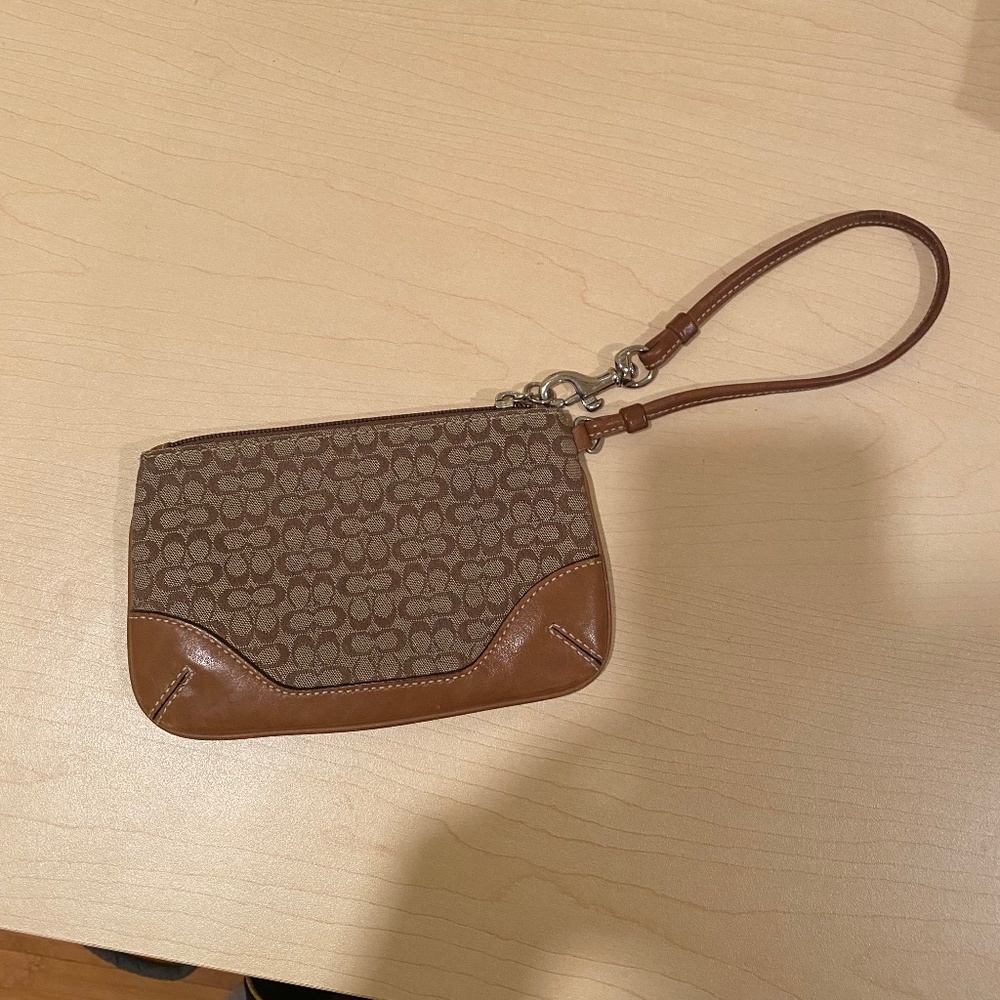 Brown Coach Wristlet